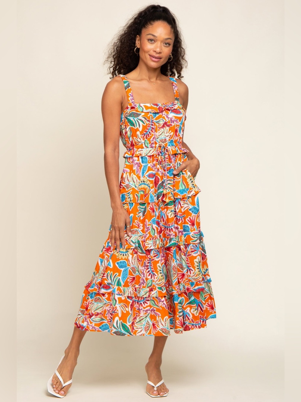 🍊 Orange Summer Dress